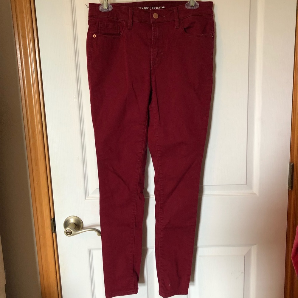 Old Navy Burgundy Skinny Jeans